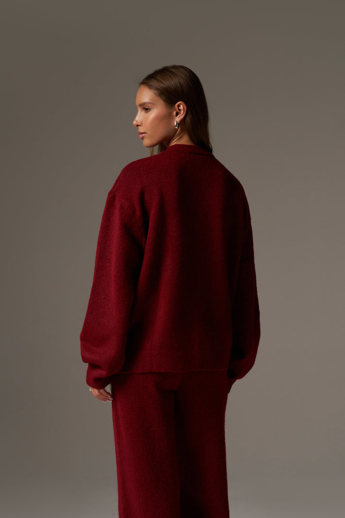 CTRE KNITTED SWEATSHIRT - BURGUNDY