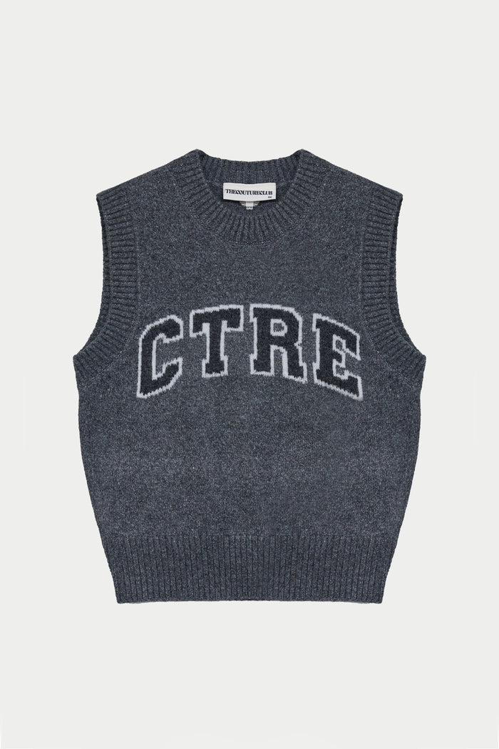 CTRE KNITTED VEST - GREY