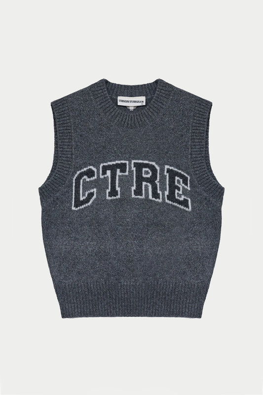 CTRE KNITTED VEST - GREY