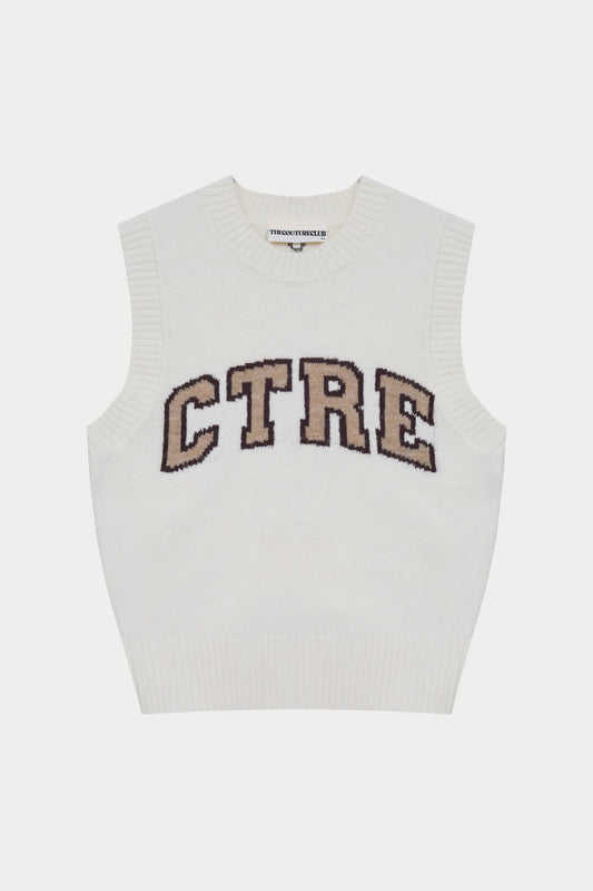 CTRE KNITTED VEST - OFF WHITE