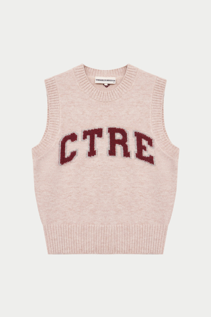 CTRE KNITTED VEST - PINK