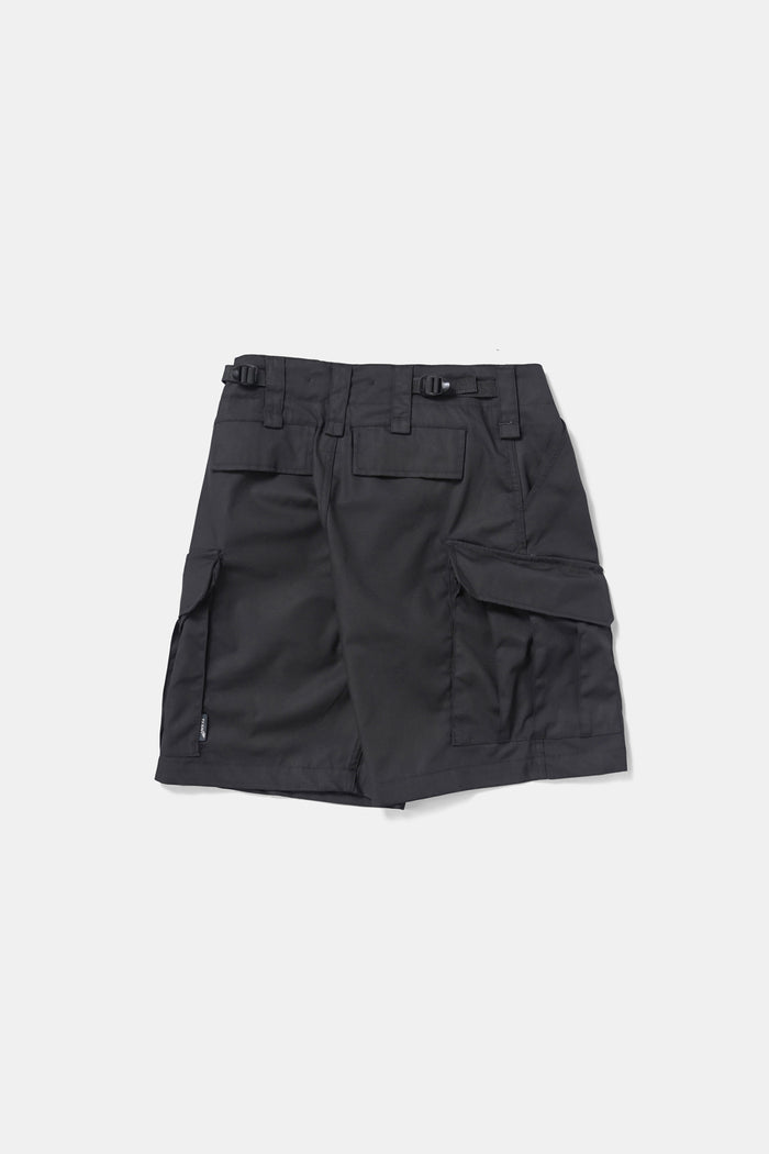 Custom Wide Cargo Shorts / Black