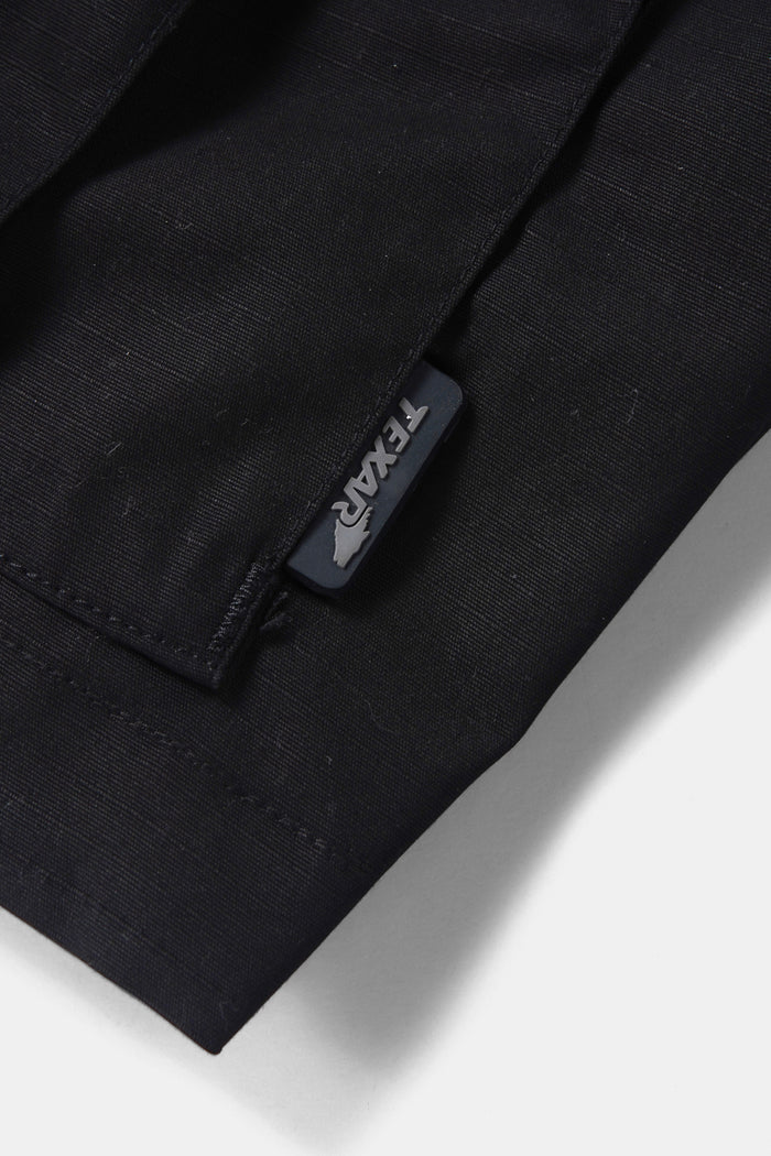 Custom Wide Cargo Shorts / Black