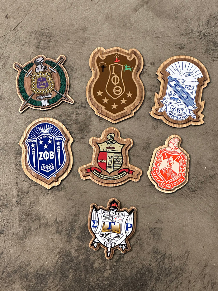 D9 & Music - Wooden Raised Crest