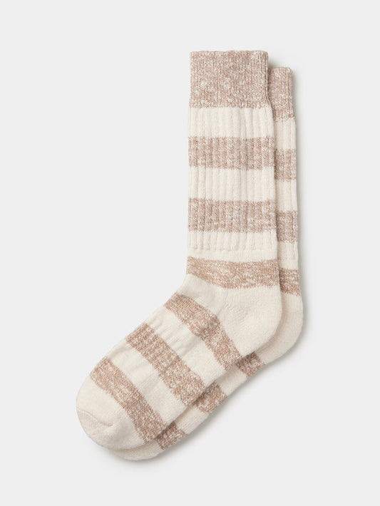 Aubin Sand Twist Stripe Dale Twist Sock | Socks