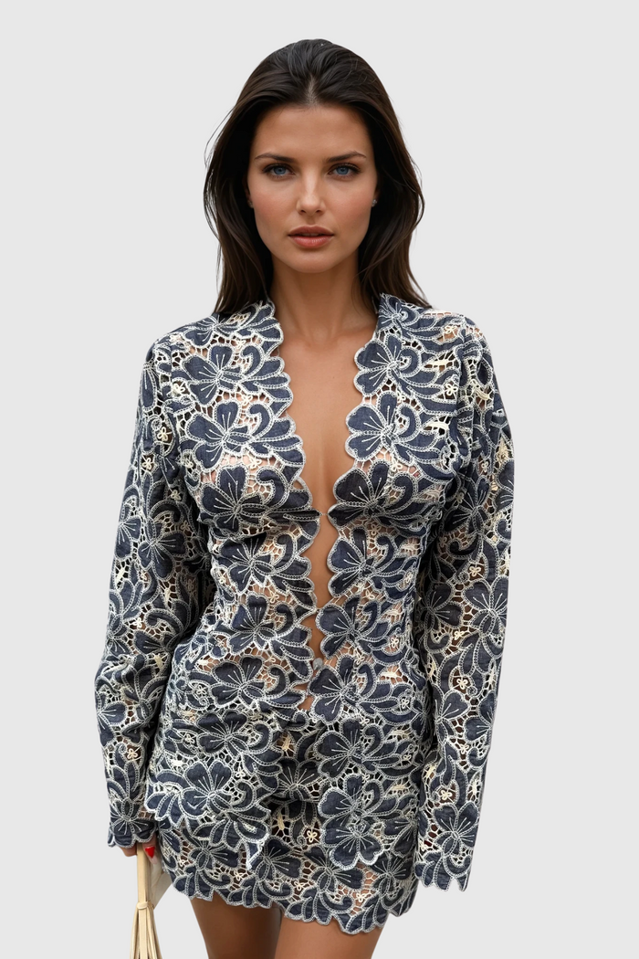 Dannie Floral Cutout Skirt Set