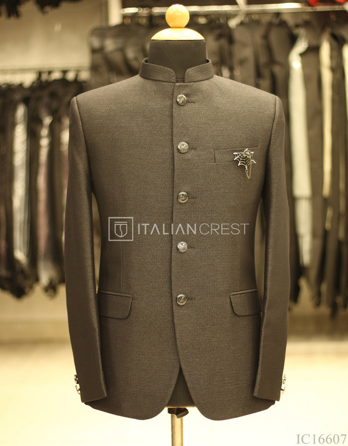Dark Grey Jodhpuri Suit