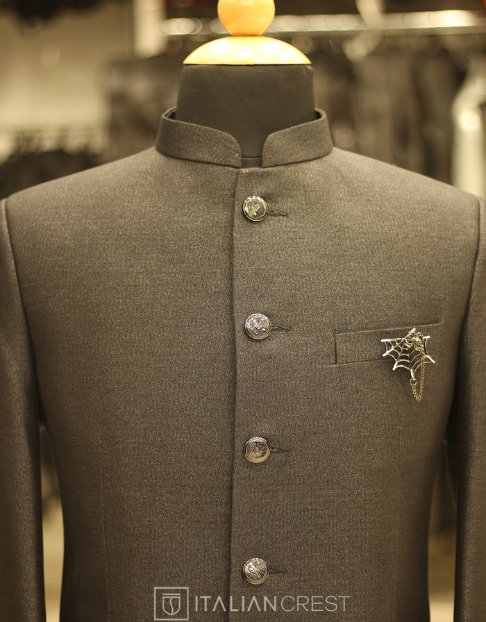 Dark Grey Jodhpuri Suit