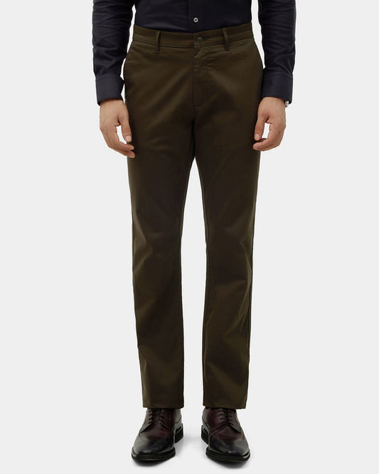 Dark Olive Solid Khakis - Sinai