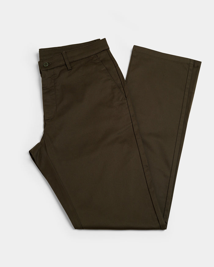 Dark Olive Solid Khakis - Sinai