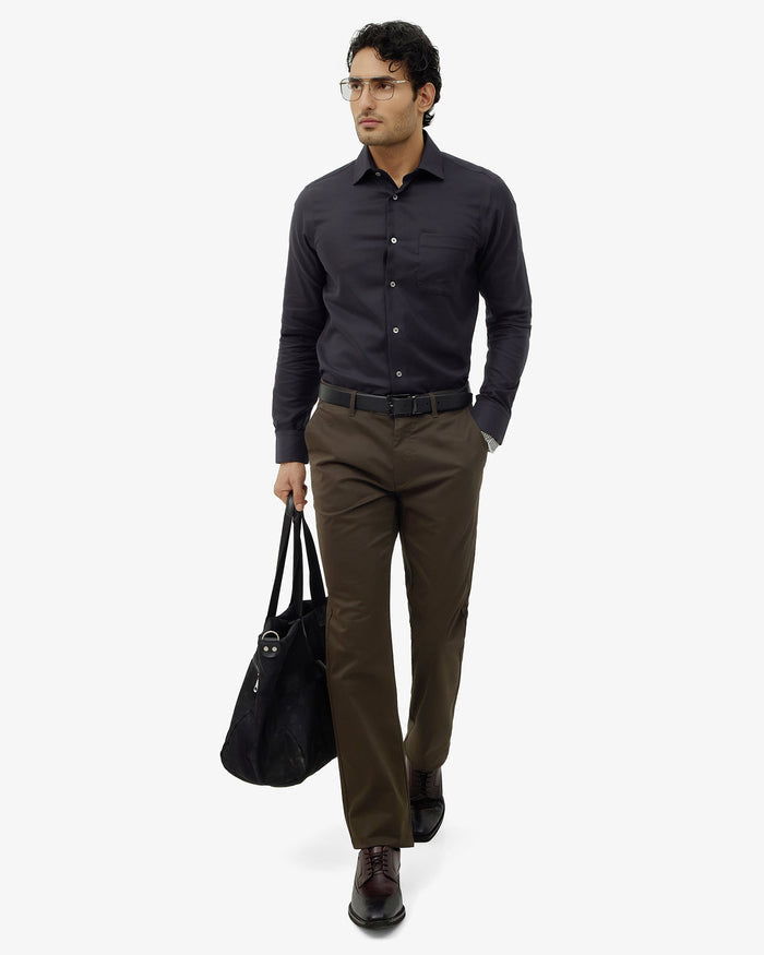 Dark Olive Solid Khakis - Sinai