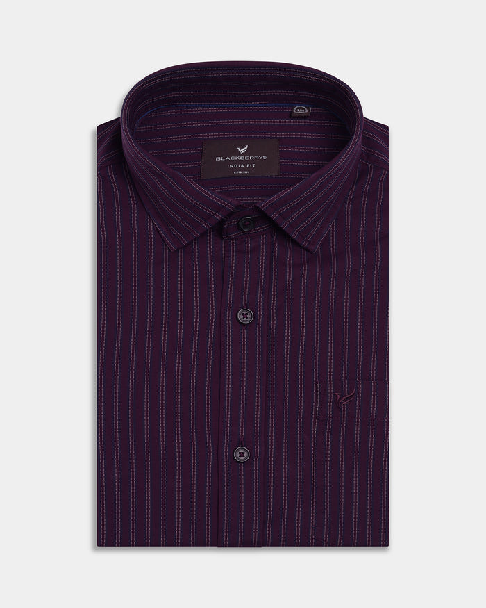 Dark Purple Stripe Shirt - Korn