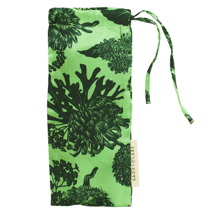 Delphine Silk Eye Mask - Key Lime