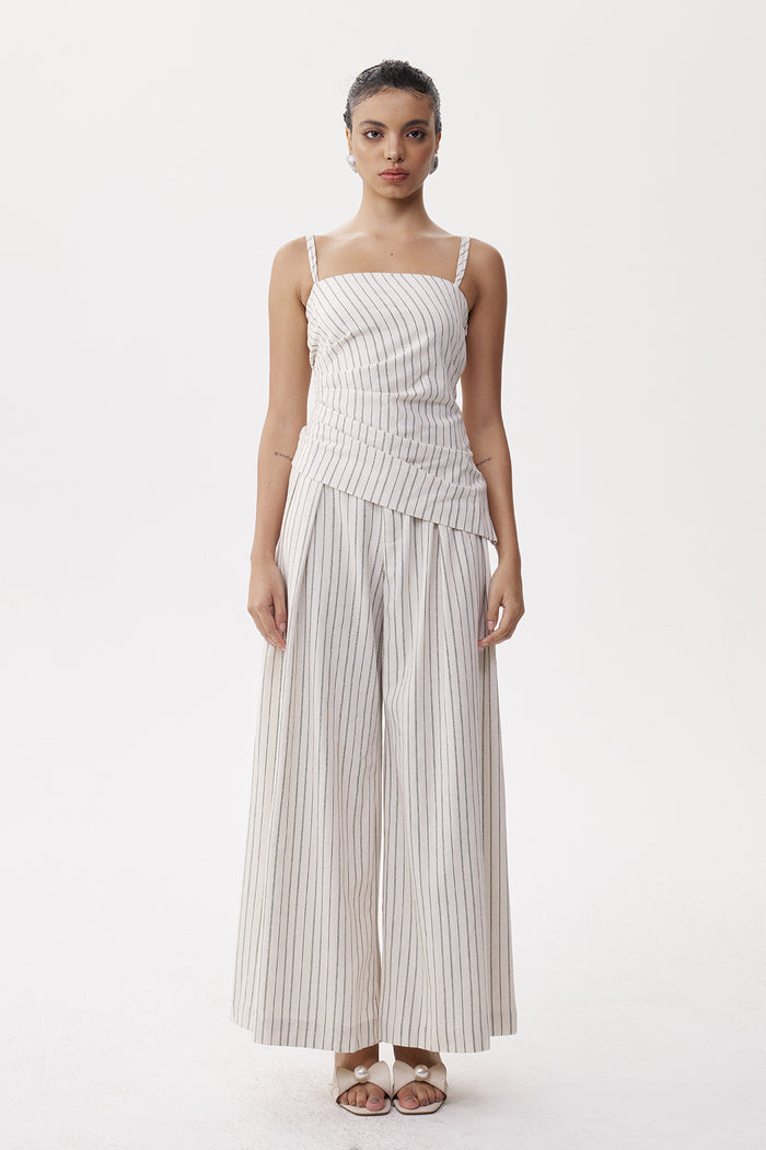 Denag Spaghetti Stripe Pants Set