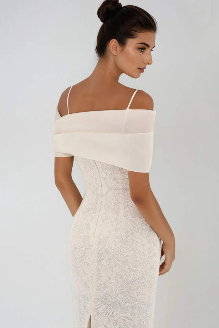 Denzel Off Shoulder Lace Maxi Dress