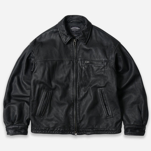 DESTROYED LEATHER JACKET - BLACK