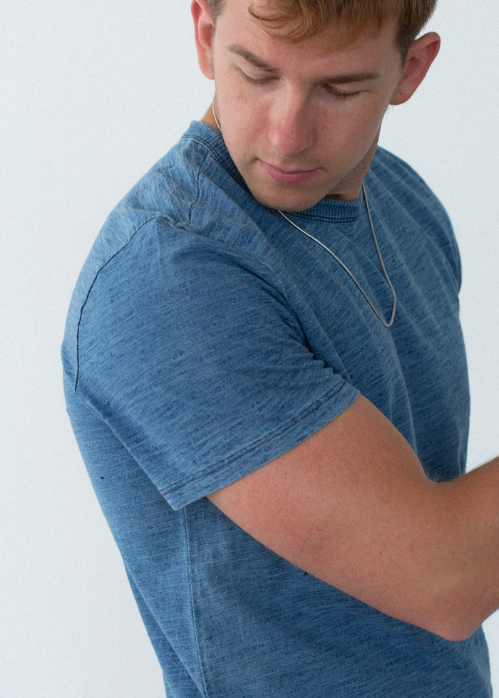 Distressed Indigo Tee