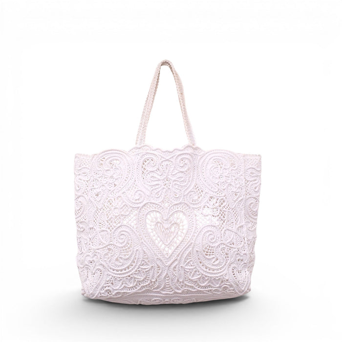 DOLCE & GABBANA LARGE BEATRICE CORDONETTO LACE TOTE BAG