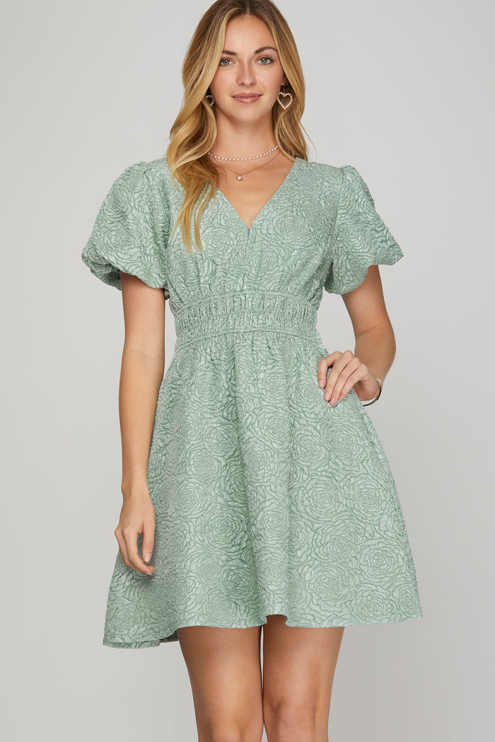 Don't Be Shy Dress in Sage