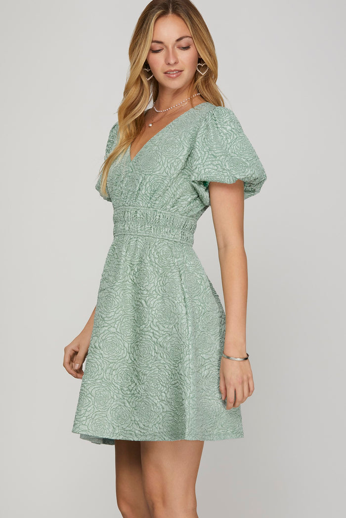 Don't Be Shy Dress in Sage