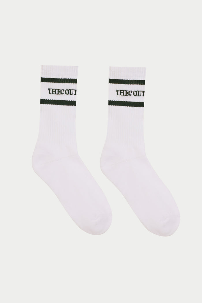 DOUBLE STRIPE COPYRIGHT SOCK - FOREST