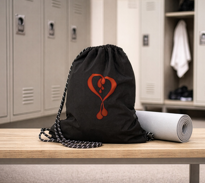 Dripper Heart Drawstring Bag