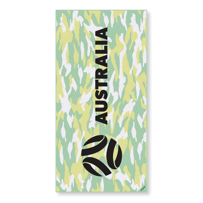 Dritimes x Football Australia Beach Towel - Green/Gold Camo