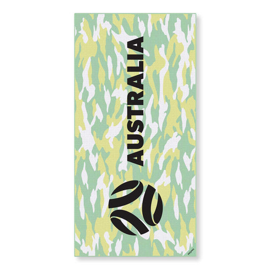 Dritimes x Football Australia Beach Towel - Green/Gold Camo