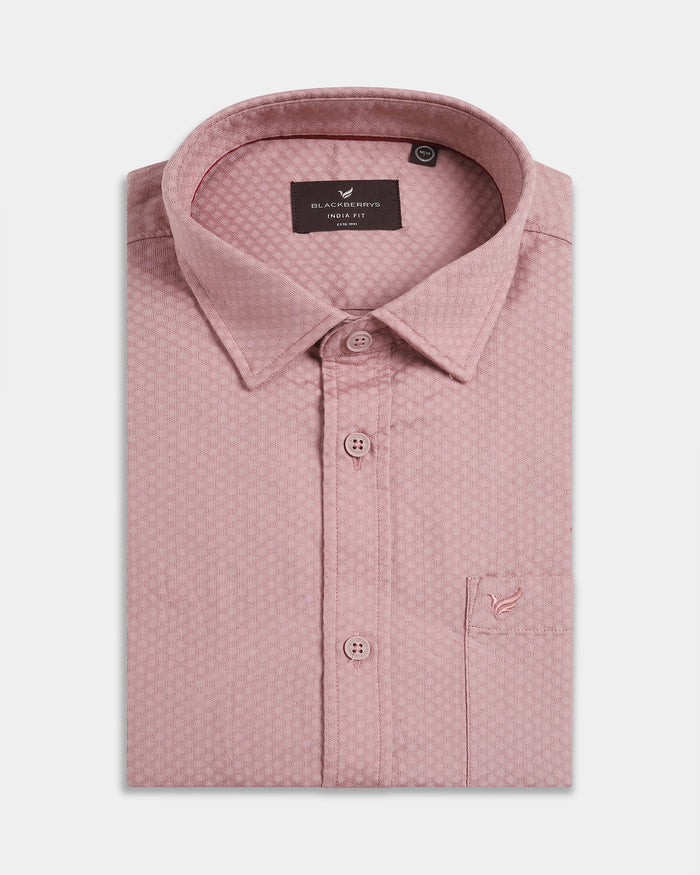 Dusty Pink Textured Shirt - Jemy