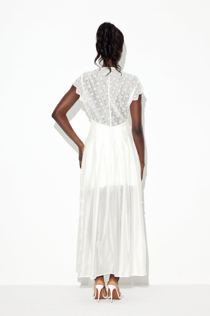 Eadburg Ruch Plunge Maxi Dress