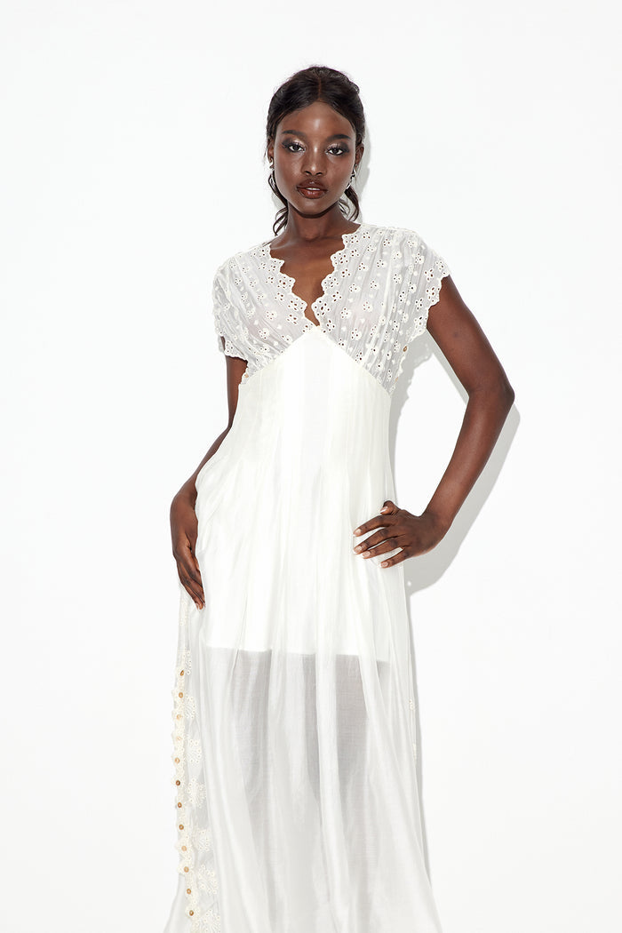 Eadburg Ruch Plunge Maxi Dress