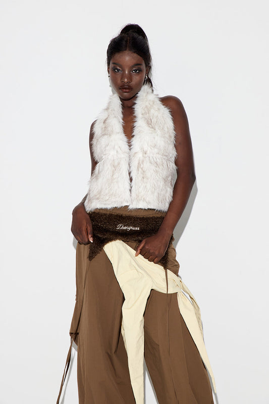 Eadmund Faux Fur Backless Top