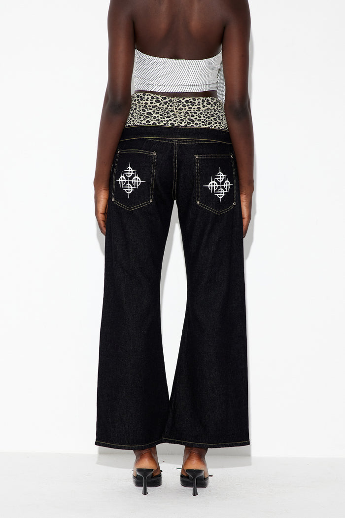 Ebenezer Leopard Star Jeans