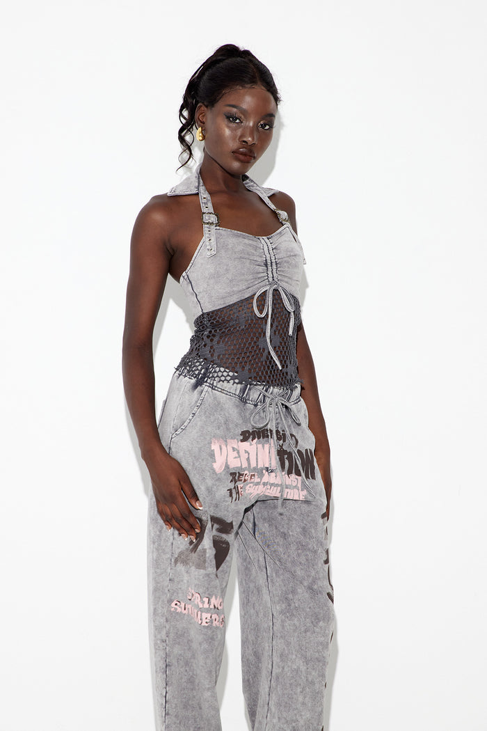 Eboni Drawstring Cutout Top