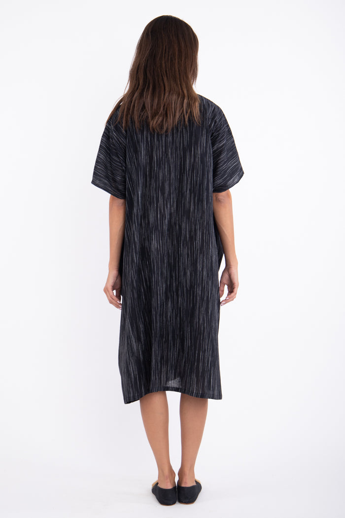 Edith Cotton Graphite Kaftan