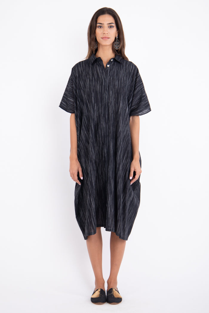 Edith Cotton Graphite Kaftan