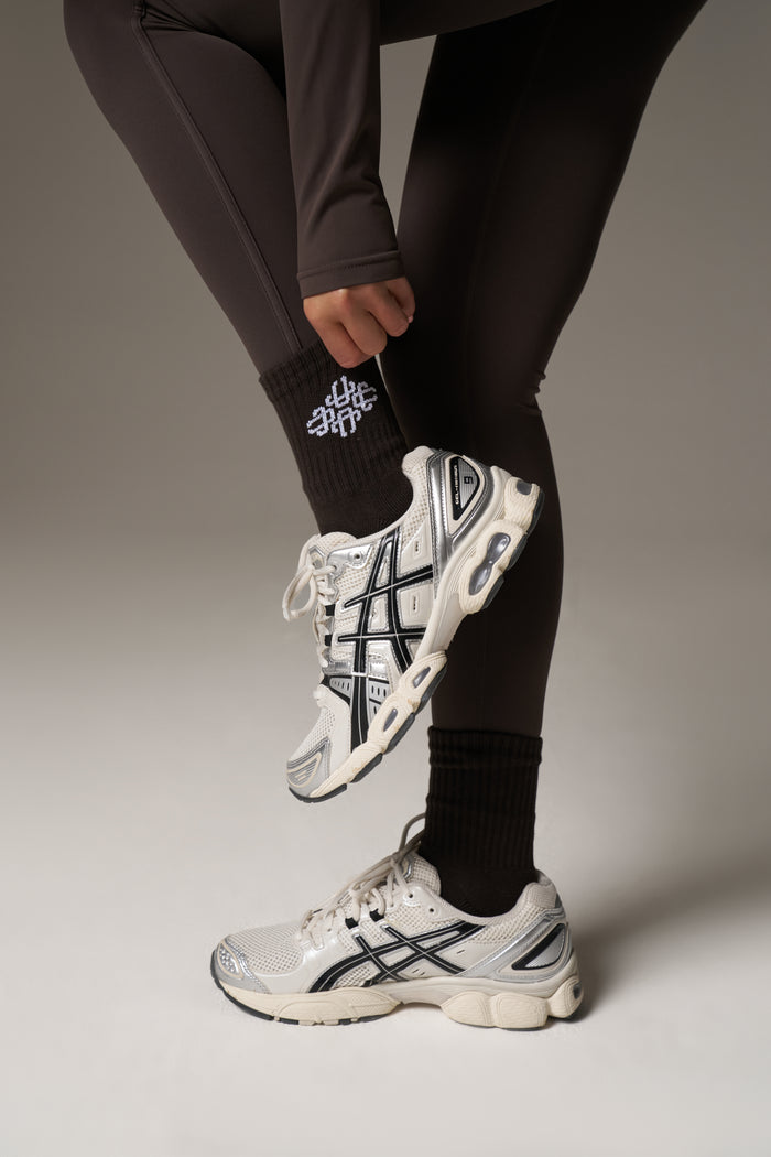 EMBLEM SPORT SOCK - CHOCOLATE
