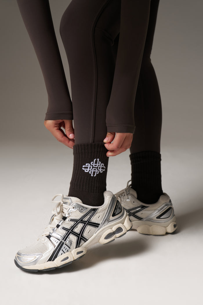 EMBLEM SPORT SOCK - CHOCOLATE