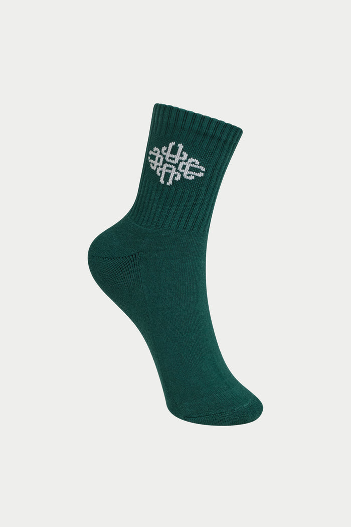 EMBLEM SPORT SOCK - FOREST GREEN