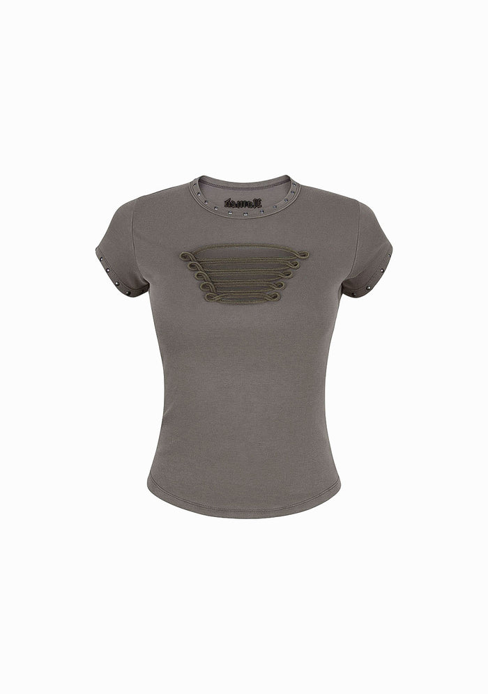 ENIGMA MILITARY SCULPT BABY TEE WASHED ARMY GREEN