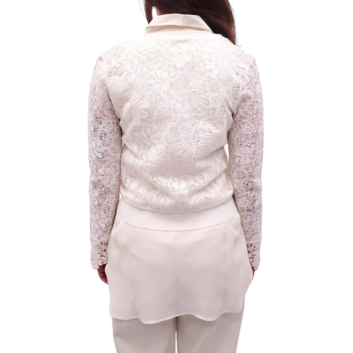 ERMANNO SCERVINO 2-PIECE LAYERED LACE CARDIGAN SET - SIZE 40