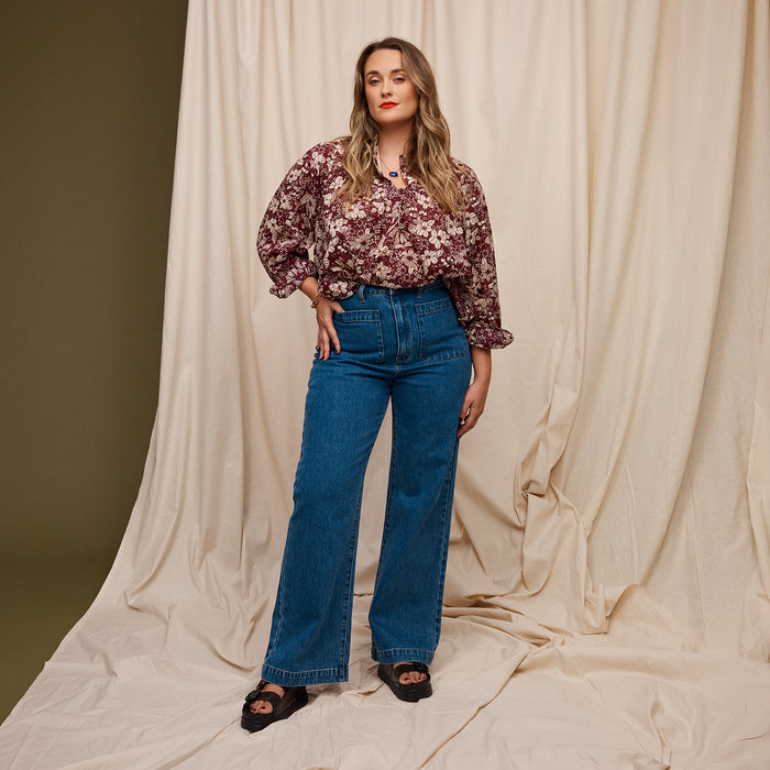 Evette Blouse - Mahogany 4