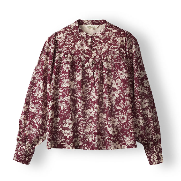Evette Blouse - Mahogany 4