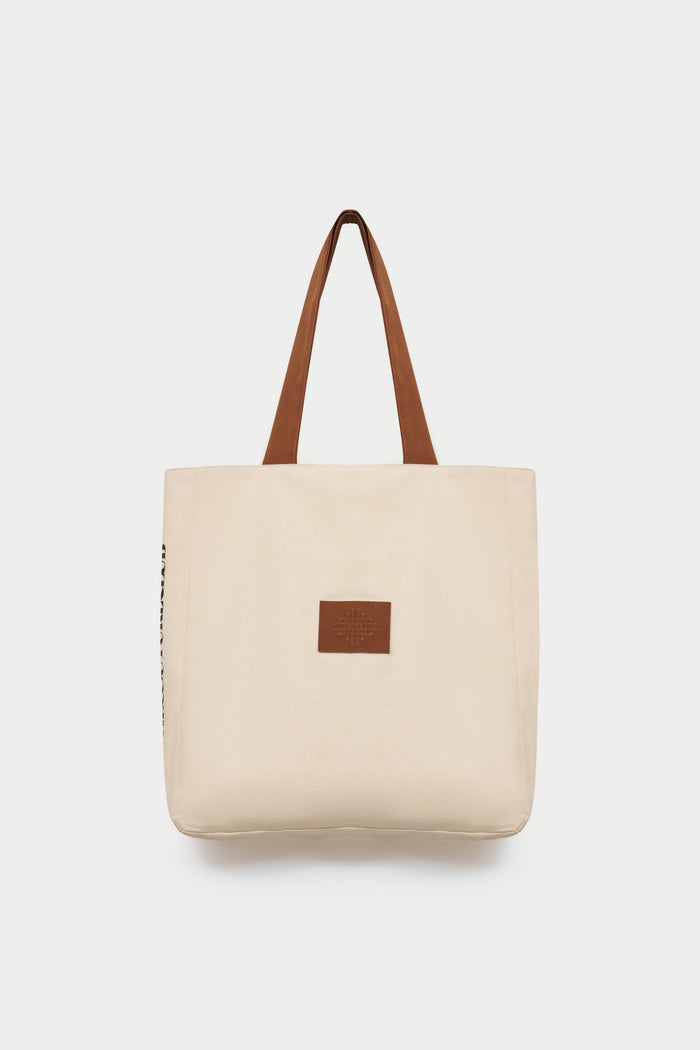 FAUX SUEDE STRAP TOTE BAG - TAN