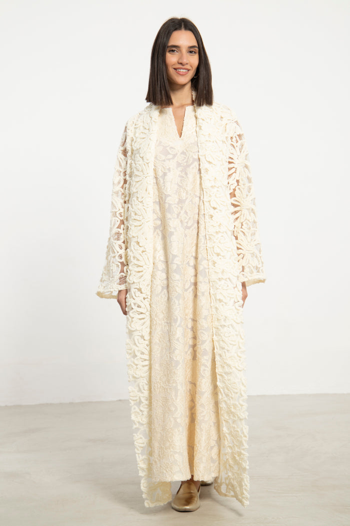 Fay Tulle Off-White Coat