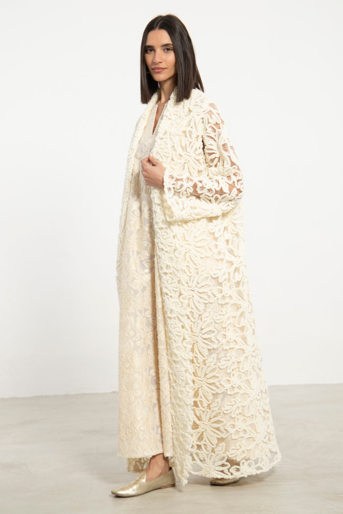 Fay Tulle Off-White Coat