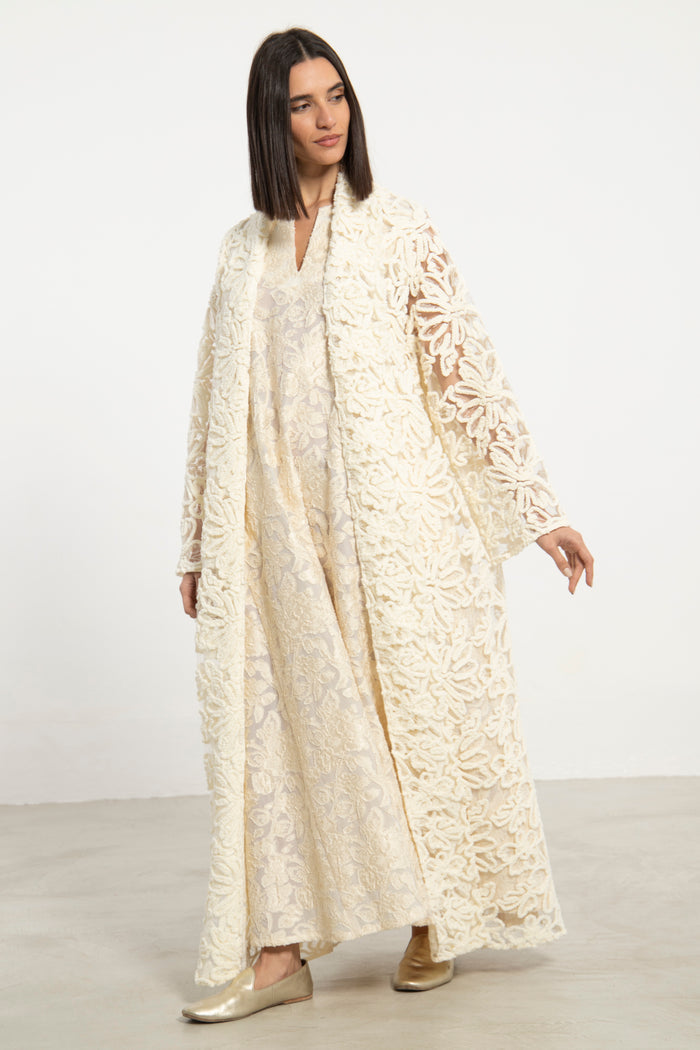 Fay Tulle Off-White Coat