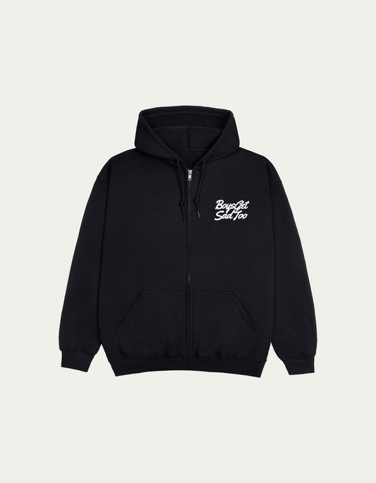 FEELS GOOD ZIP HOODY BLACK