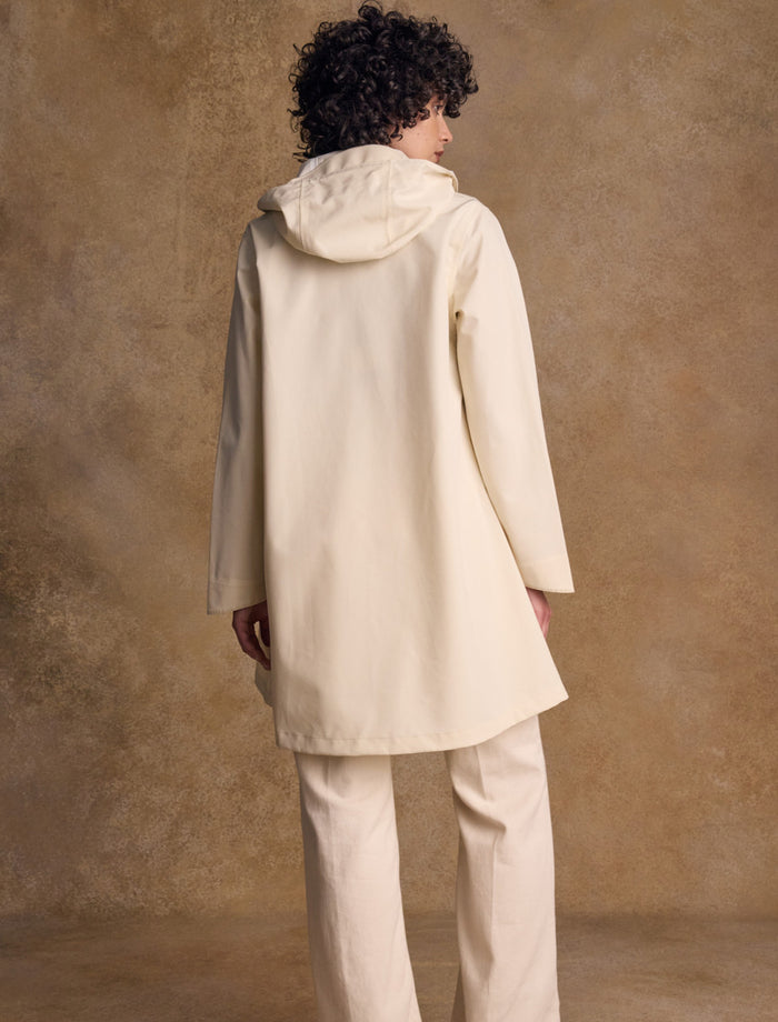 Fiadh Ladies Waterproof 3/4 Coat - Pearl #color_pearl