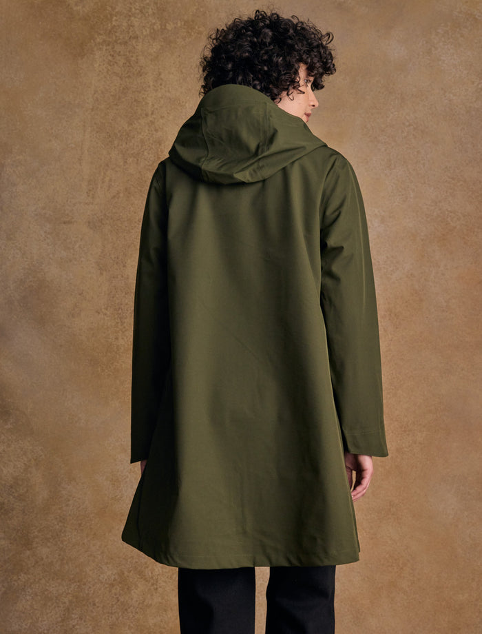 Fiadh Ladies Waterproof 3/4 Coat - Olive #color_olive